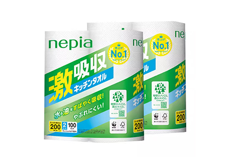 日本进口激吸收厨房纸巾100节2卷